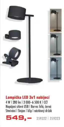 Uni Hobby Lampička LED 3v1 nabíjecí nabídka