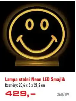 Uni Hobby Lampa stolní Neon LED Smajlík nabídka