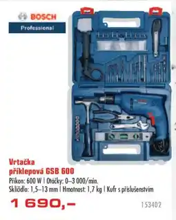 Uni Hobby Bosch příklepová vrtáčka GSB 600 nabídka