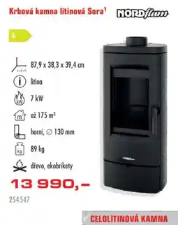 Uni Hobby Nordflam krbová kamna litinová Sora nabídka