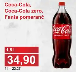 PLUS JIP Coca-Cola, Coca-Cola zero, Fanta pomeranč nabídka