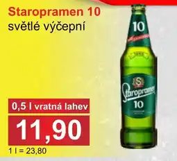 PLUS JIP Staropramen 10 světlé výčepní nabídka