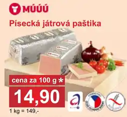 PLUS JIP Múú písecká játrová paštika nabídka
