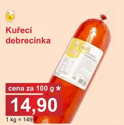 PLUS JIP Kuřecí debrecínka nabídka