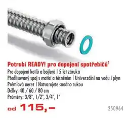 Uni Hobby Ready! potrubí pro dopojení spotřebičů nabídka