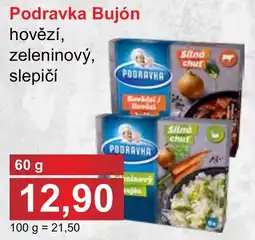 PLUS JIP Podravka Bujón hovězí, zeleninový, slepičí nabídka
