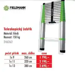 Uni Hobby Fieldmann teleskopický žebřík nabídka