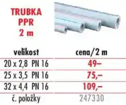 Uni Hobby Trubka ppr nabídka
