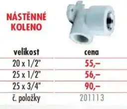 Uni Hobby Nástěnné koleno nabídka