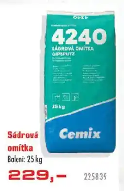 Uni Hobby Cemix sádrová omítka nabídka
