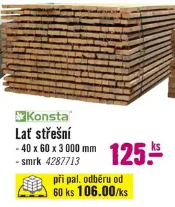 Hornbach Konsta Lať střešní nabídka