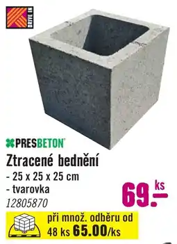 Hornbach Presbeton ztracené bednění nabídka