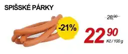 ZEMAN Spišské párky nabídka