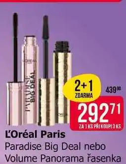 Teta L'Oréal Paris Paradise Big Deal nebo Volume Panorama řasenka nabídka