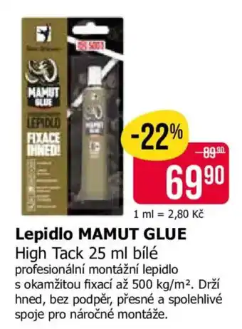 Mamut glue high tack 25 ml bílé