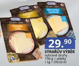 Potraviny CZ Sýrařův výběr nabídka