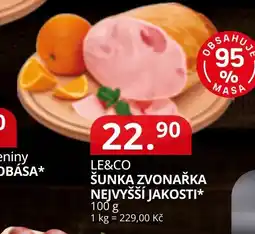 Potraviny CZ Le&Co šunka zvonařka nabídka