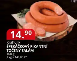 Potraviny CZ Krahlík špekáčkový pikantní točený salám nabídka