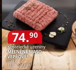 Potraviny CZ Kostelecké uzeniny mělněné maso vepřové nabídka