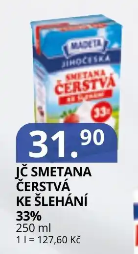 Potraviny CZ Madeta smetana čerstvá ke šlehání nabídka