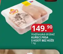 Potraviny CZ Vodňanská drůbež kuřecí prsa s kostí bez kůže nabídka