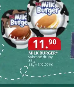 Potraviny CZ ETI milk burger nabídka