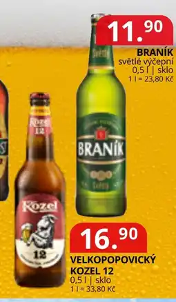 Potraviny CZ Branik svetle výčepní nabídka