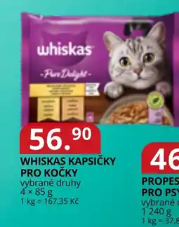 Potraviny CZ Whiskas kapsičky pro kočky nabídka