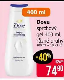 Teta Dove sprchový gel 400 ml, různé druhy nabídka