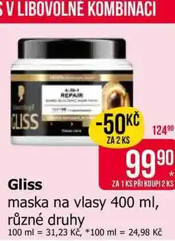 Teta Gliss maska na vlasy 400 ml, různé druhy nabídka