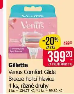 Teta Gillette Venus Comfort Glide Breeze holicí hlavice 4 ks, různé druhy nabídka