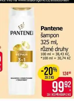 Teta Pantene šampon 325 ml, různé druhy nabídka