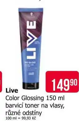 Teta Live Color Glossing 150 ml barvicí toner na vlasy, různé odstíny nabídka