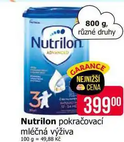 Teta Nutrilon pokračovací mléčná výživa nabídka