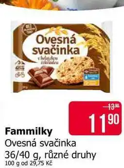 Teta Fammilky Ovesná svačinka 36/40 g, různé druhy nabídka