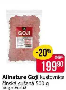 Teta Allnature Goji kustovnice čínská sušená nabídka