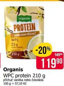 Teta Organis WPC protein 210 g příchuť vanilka nebo čokoláda nabídka