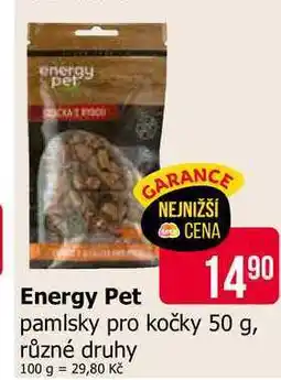 Teta Energy Pet pamlsky pro kočky 50 g, různé druhy nabídka