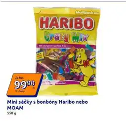 Action Mini sáčky s bonbóny Haribo nebo MOAM nabídka