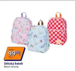 Action DĚTSKÝ BATOH nabídka