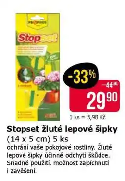Teta Stopset žluté lepové šipky nabídka