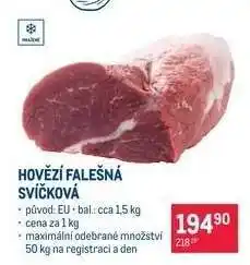 Hovězí falešná svíčková