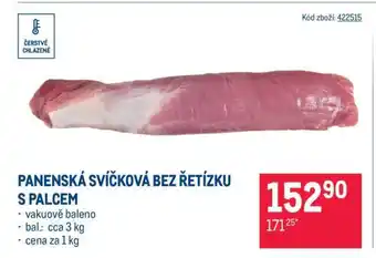 Panenská svíčková bez řetízku s palcem