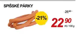 ZEMAN Spišské párky nabídka