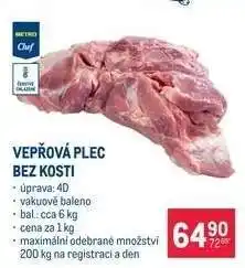 Vepřová plec bez kosti