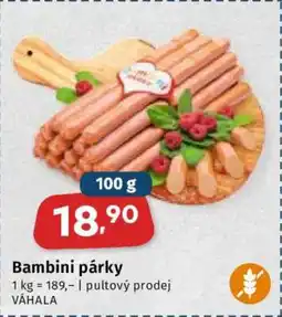 Coop Bambini párky nabídka