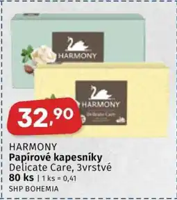 Coop Harmony papírové kapesníky nabídka