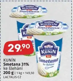 Coop KUNÍN SMETANA 31% ke šlehání nabídka