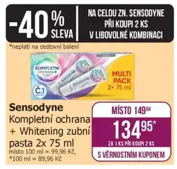 Teta Sensodyne Kompletní ochrana + Whitening zubní pasta 2x 75 ml nabídka