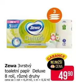 Teta Zewa 3vrstvý toaletní papír Deluxe nabídka